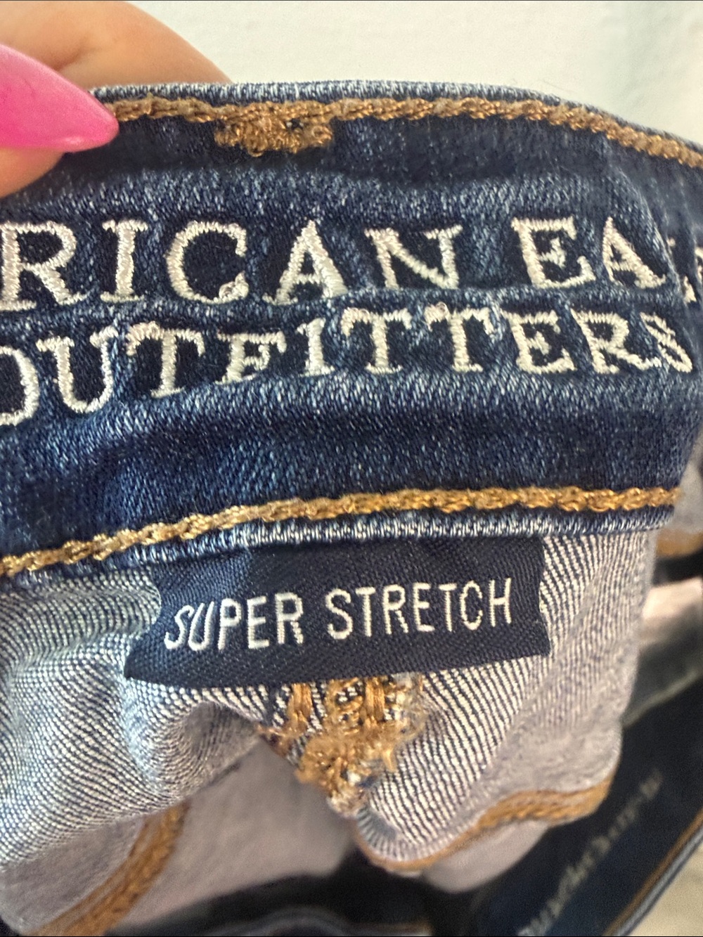 American Eagle Outfitters Dark Indigo- High Rise Shortie -Denim - Size 18 - Picture 7 of 8